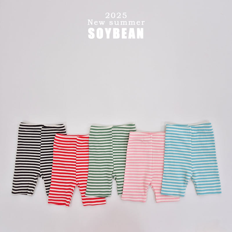 Soybean - Korean Children Fashion - #minifashionista - Stripe Rib Leggings