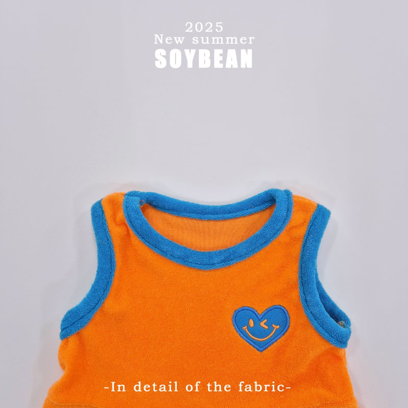 Soybean - Korean Children Fashion - #prettylittlegirls - Terry Sleeveless One-piece - 12