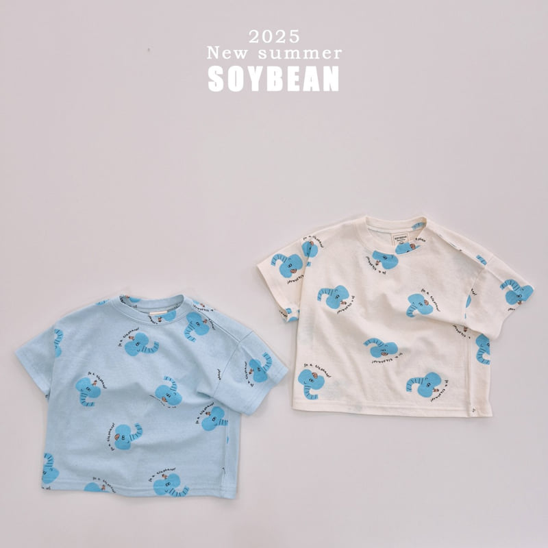 Soybean - Korean Children Fashion - #prettylittlegirls - Elephant Short Sleeve Tee - 11