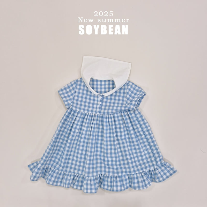 Soybean - Korean Children Fashion - #prettylittlegirls - Check Sailor One-piece - 7