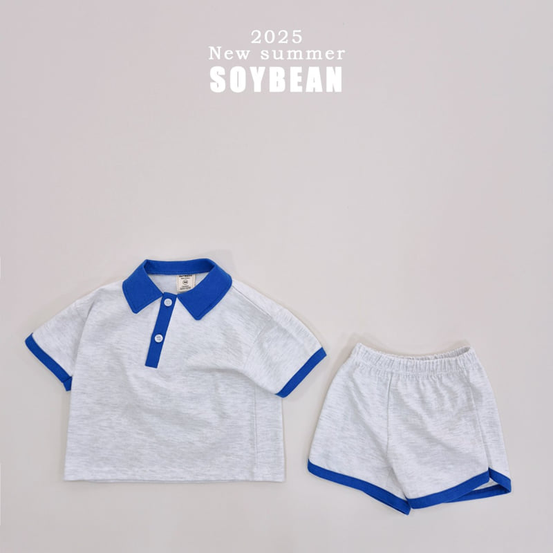 Soybean - Korean Children Fashion - #prettylittlegirls - Collar Ringer Top Bottom Set - 9