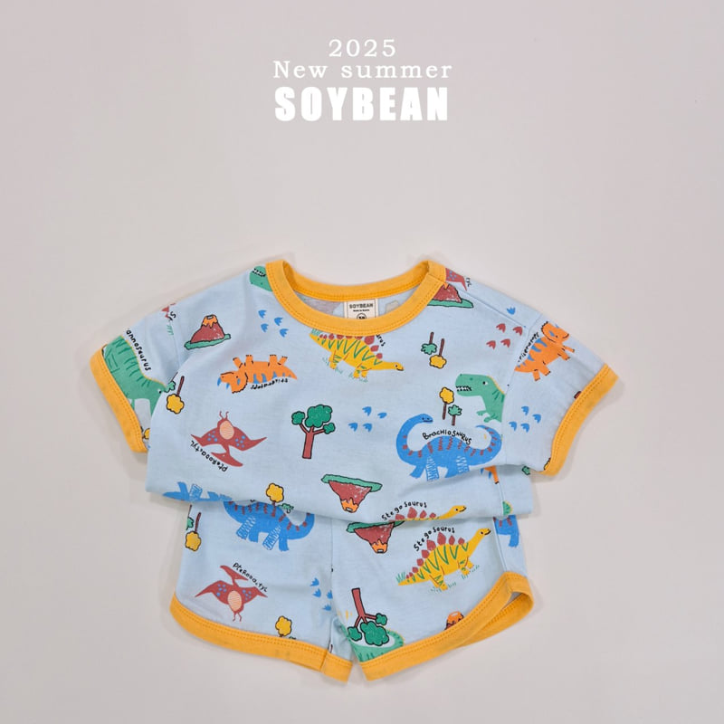 Soybean - Korean Children Fashion - #prettylittlegirls - Dino Ringer Top Bottom Set - 10