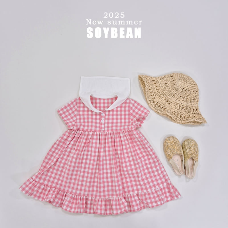 Soybean - Korean Children Fashion - #stylishchildhood - Check Sailor One-piece - 10