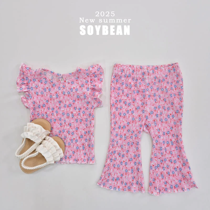 Soybean - Korean Children Fashion - #toddlerclothing - Pleated Frill Top Bottom Set - 7