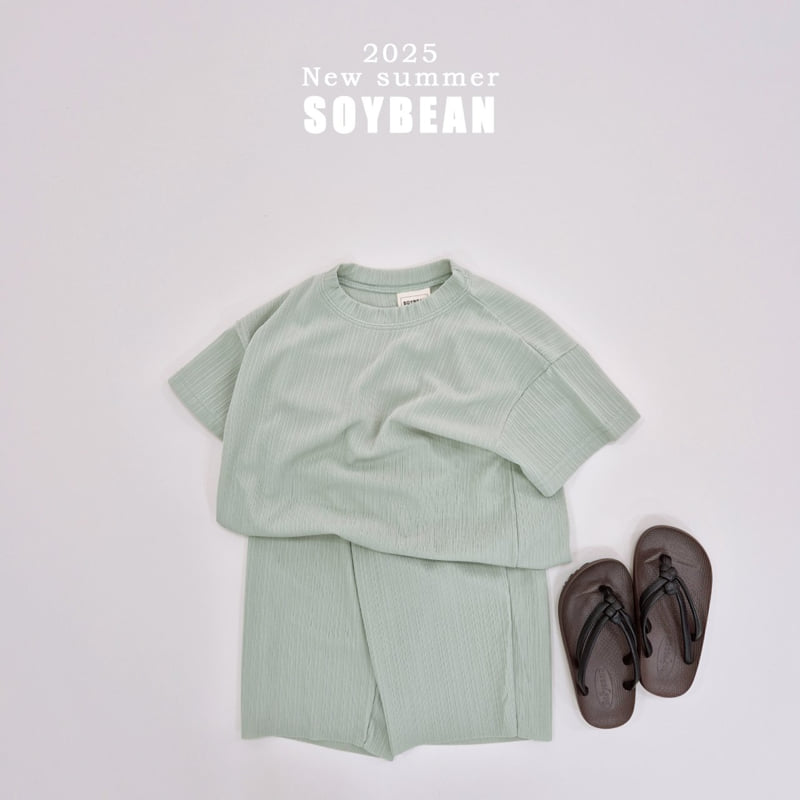 Soybean - Korean Children Fashion - #toddlerclothing - Ice Pleated Top Bottom Set - 3