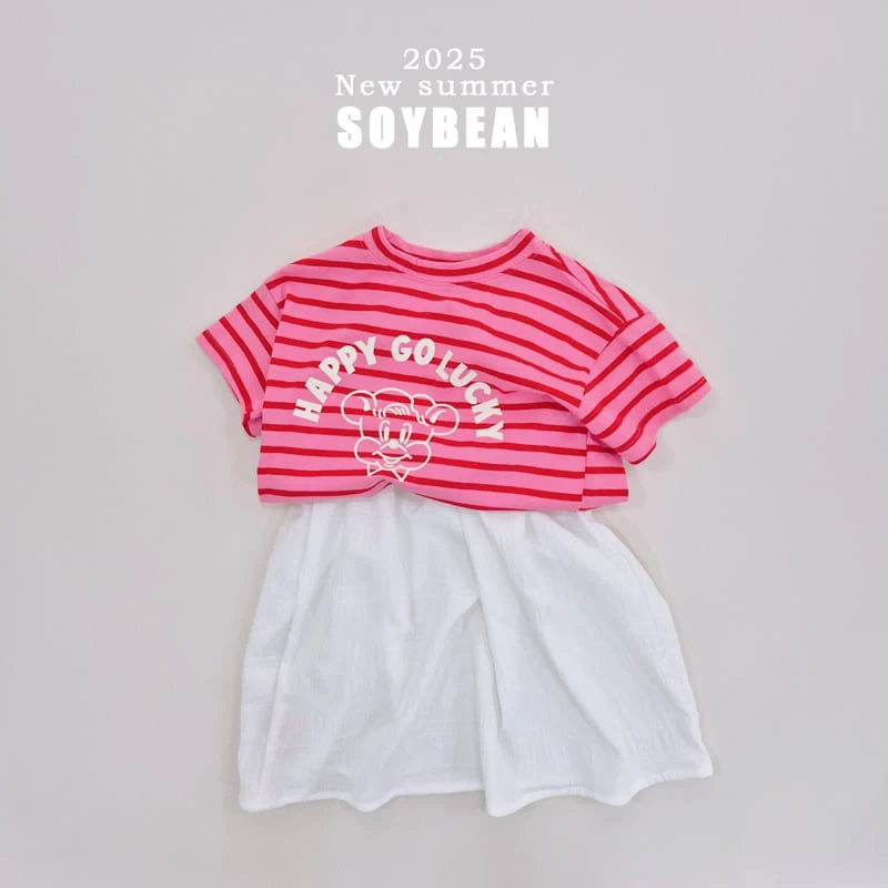 Soybean - Korean Children Fashion - #toddlerclothing - Happy Lucky Stripe Tee - 11