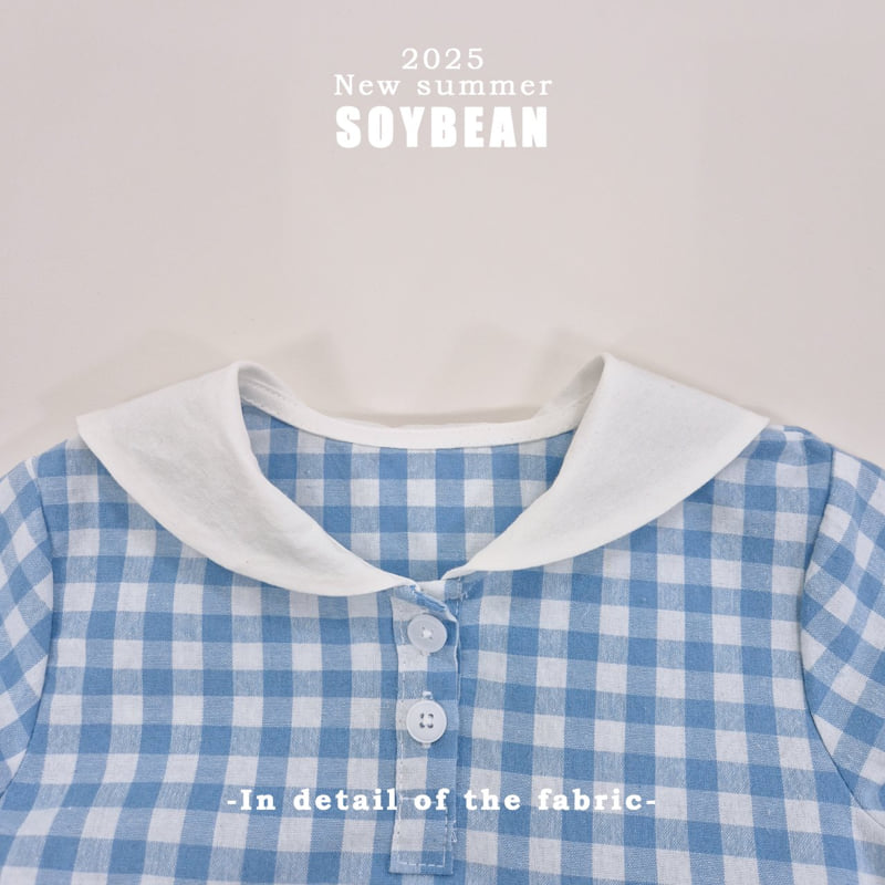 Soybean - Korean Children Fashion - #toddlerclothing - Check Sailor One-piece - 9