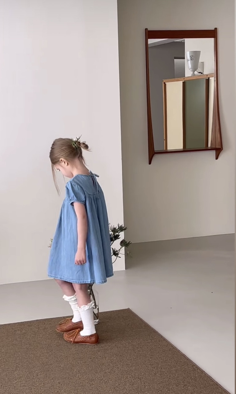 Soye - Korean Children Fashion - #childrensboutique - Berry Denim Dress - 2