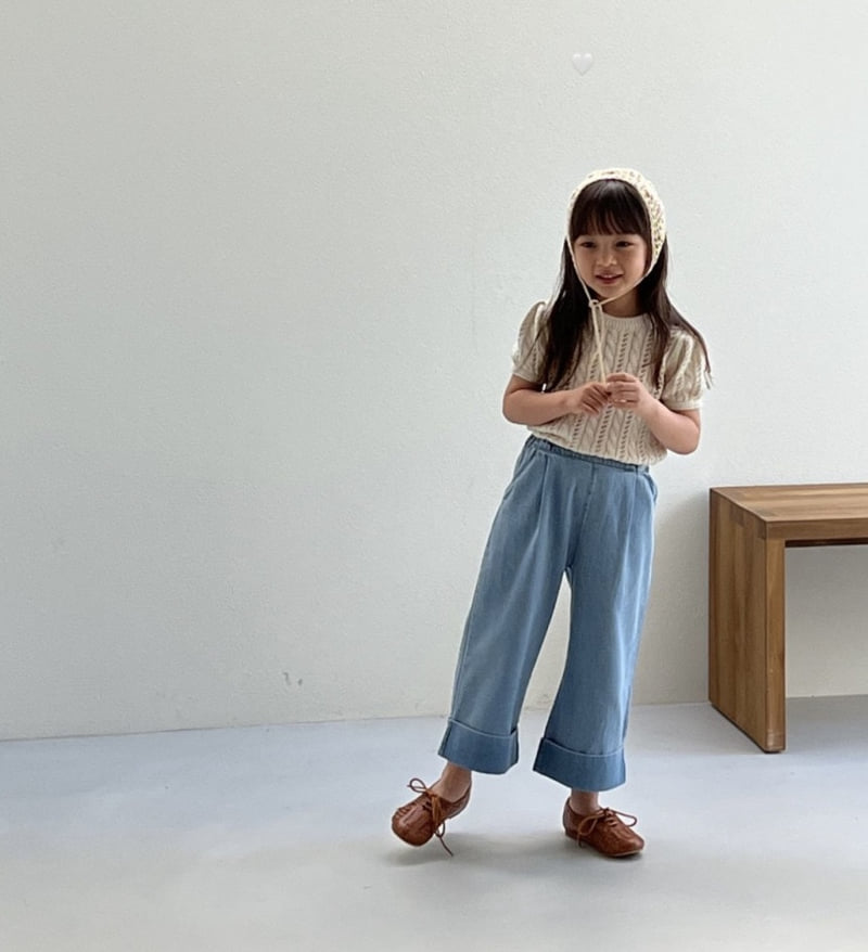 Soye - Korean Children Fashion - #discoveringself - Bunny Cable Short Sleeve Knit - 3