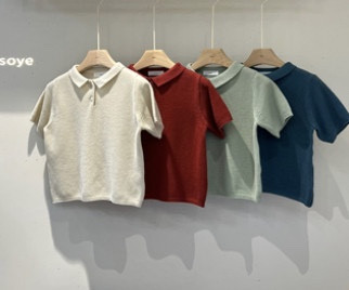 Soye - Korean Children Fashion - #magicofchildhood - 25 Basic Collar Short Sleeve Knit