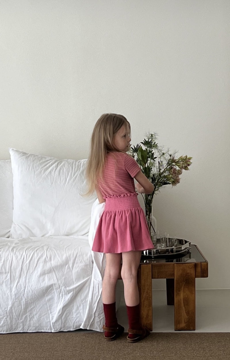 Soye - Korean Children Fashion - #minifashionista - Pink Stripe Tee - 3