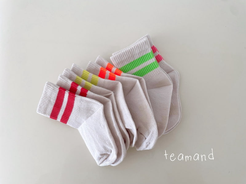 Teamand - Korean Baby Fashion - #babyoutfit - Two-Line Neon Set
