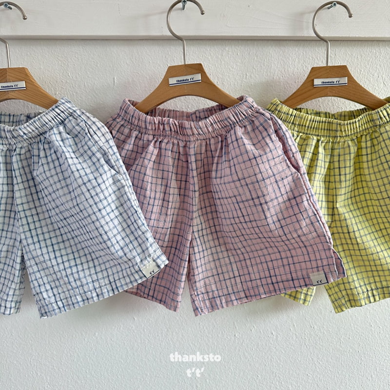 Thanksto TT - Korean Children Fashion - #fashionkids - Square Check Pants - 3