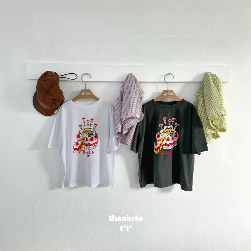 Thanksto TT - Korean Children Fashion - #kidzfashiontrend - Cake Short Sleeve Tee - 2