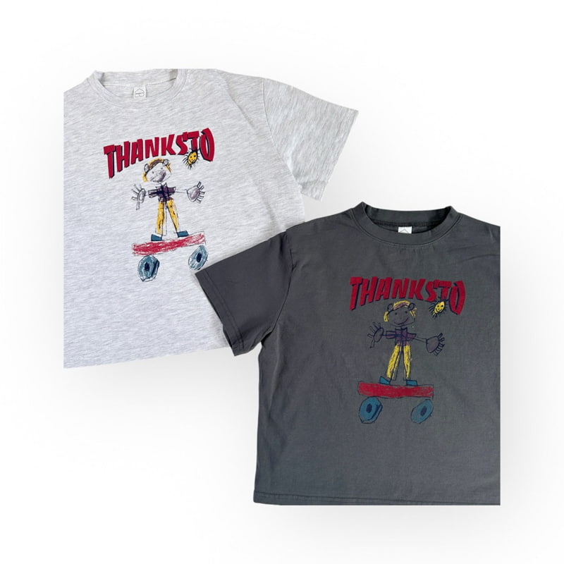 Thanksto TT - Korean Children Fashion - #littlefashionista - Sketch Tee - 2