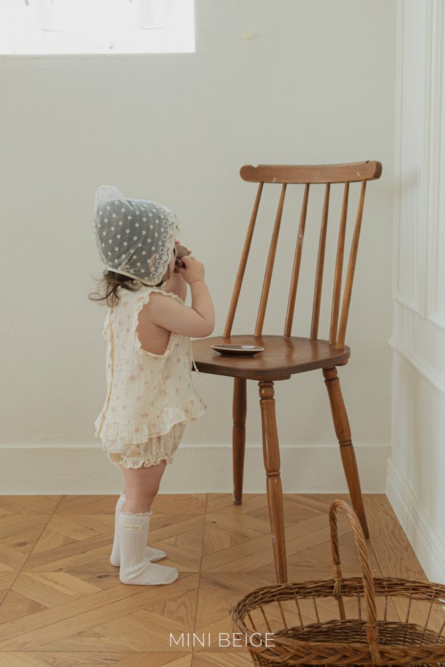 The Beige - Korean Baby Fashion - #babyboutique - Lace Bonnet - 8