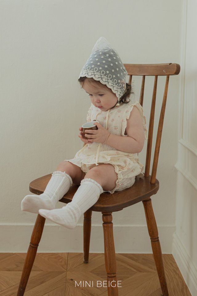 The Beige - Korean Baby Fashion - #babyboutique - Lace Bonnet - 9