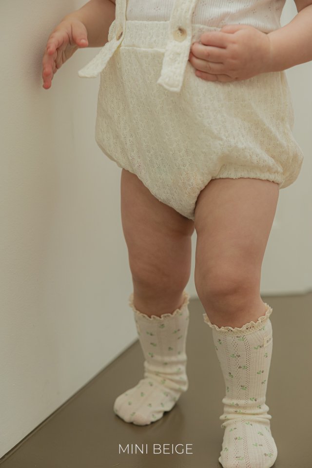 The Beige - Korean Baby Fashion - #babyboutique - Overalls Jacquard Bloomers - 2