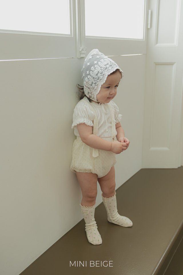 The Beige - Korean Baby Fashion - #babyboutique - Overalls Jacquard Bloomers - 3