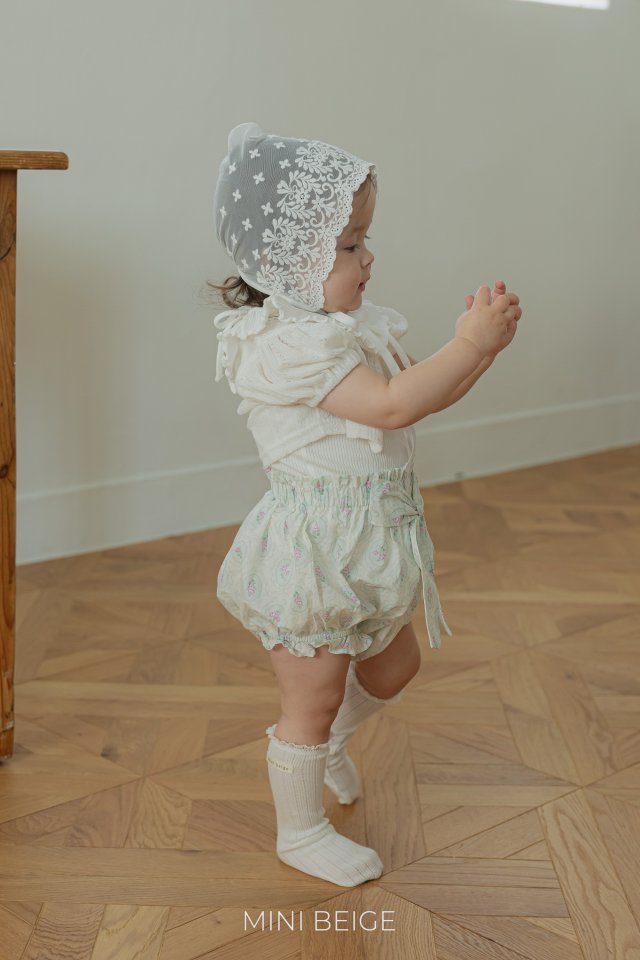The Beige - Korean Baby Fashion - #babyboutique - Ribbon Frill Bloomers