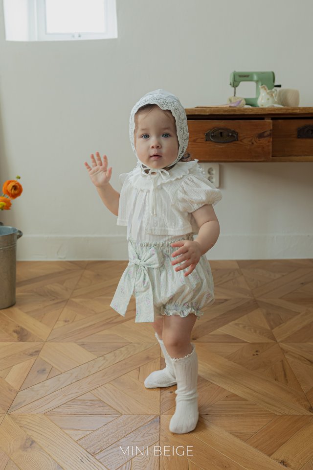The Beige - Korean Baby Fashion - #babyboutique - Ribbon Frill Bloomers - 2
