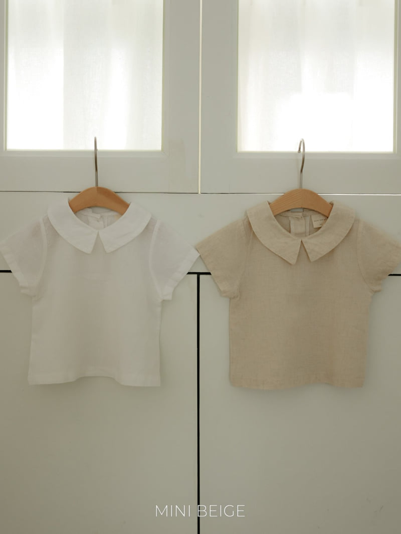 The Beige - Korean Baby Fashion - #babyboutique - Linen Collar Tee - 12