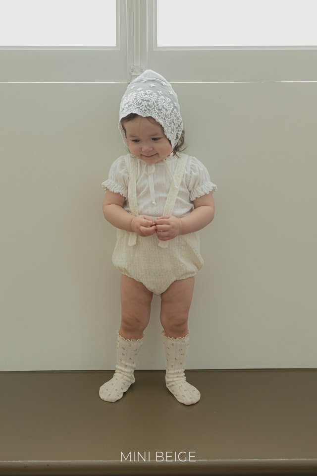 The Beige - Korean Baby Fashion - #babyboutique - Overalls Jacquard Bloomers - 4