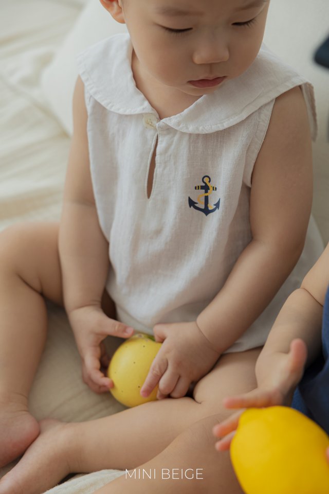 The Beige - Korean Baby Fashion - #babyboutiqueclothing - Sailor Sleeveless Suit - 8