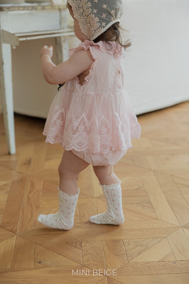 The Beige - Korean Baby Fashion - #babyboutique - Lace Skirt Suit - 4