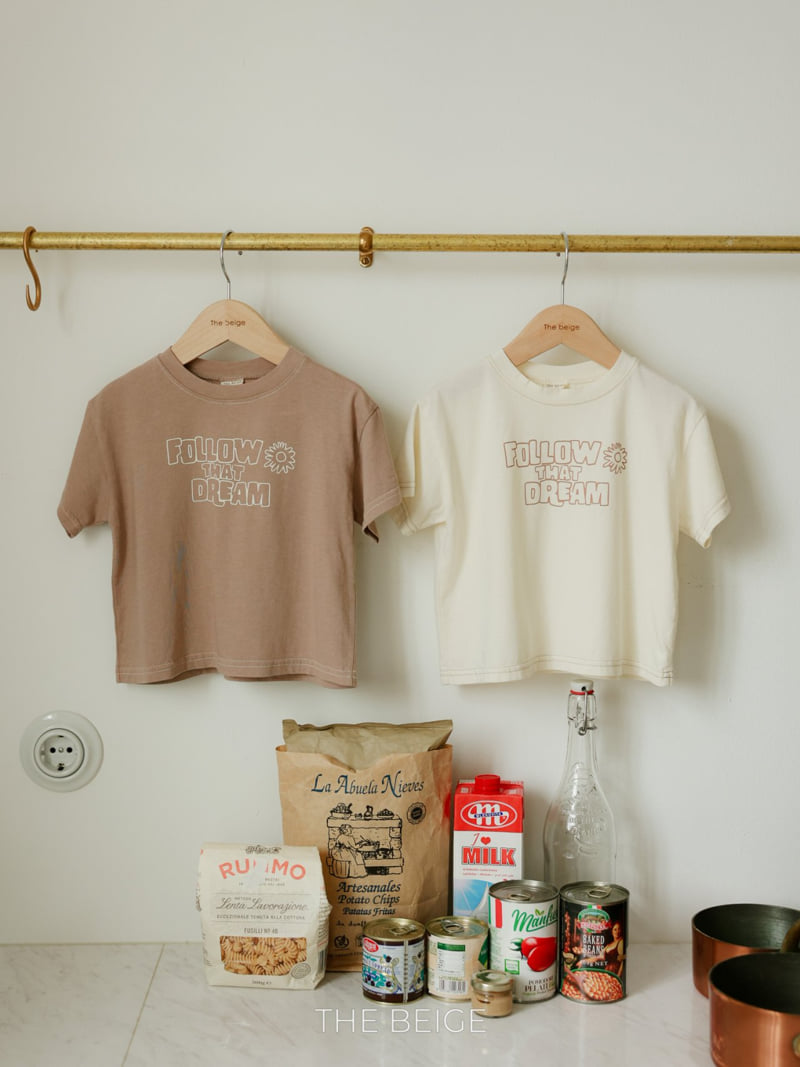 The Beige - Korean Baby Fashion - #babyclothing - Solid Short Sleeved Tee