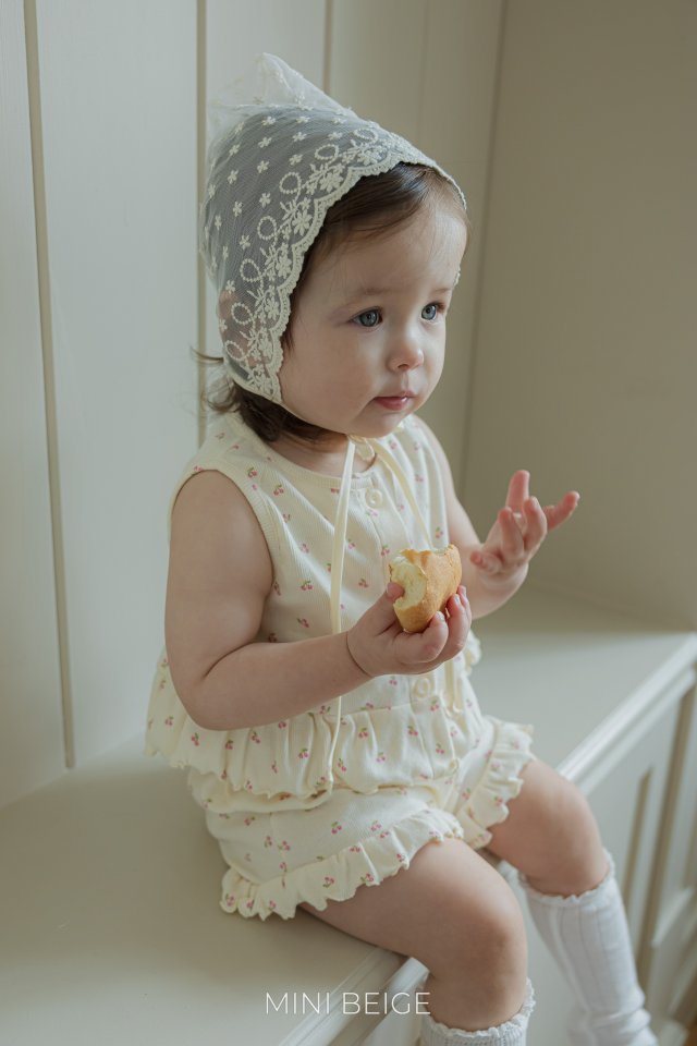 The Beige - Korean Baby Fashion - #babyclothing - Lace Bonnet - 11