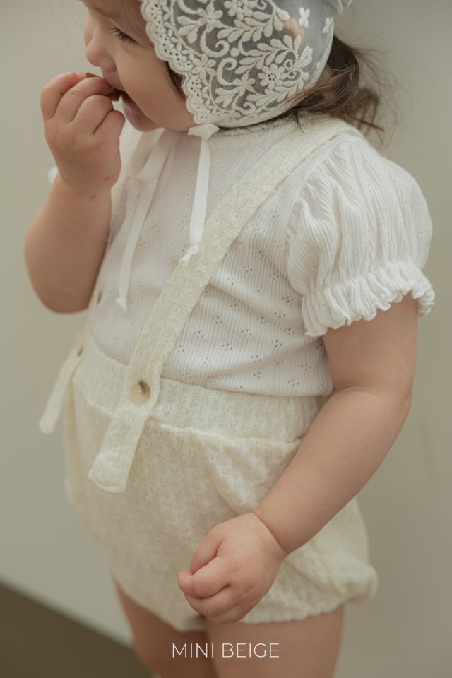 The Beige - Korean Baby Fashion - #babyclothing - Overalls Jacquard Bloomers - 5