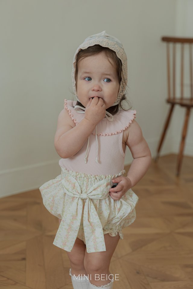 The Beige - Korean Baby Fashion - #babyclothing - Frill Ribbon Wave Sleeveless - 3