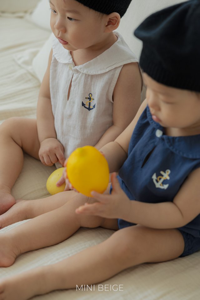 The Beige - Korean Baby Fashion - #babyclothing - Sailor Sleeveless Suit - 9