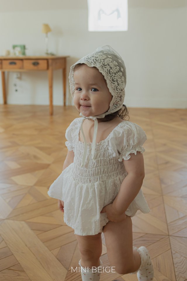 The Beige - Korean Baby Fashion - #babyclothing - Shirred Skirt Suit - 6