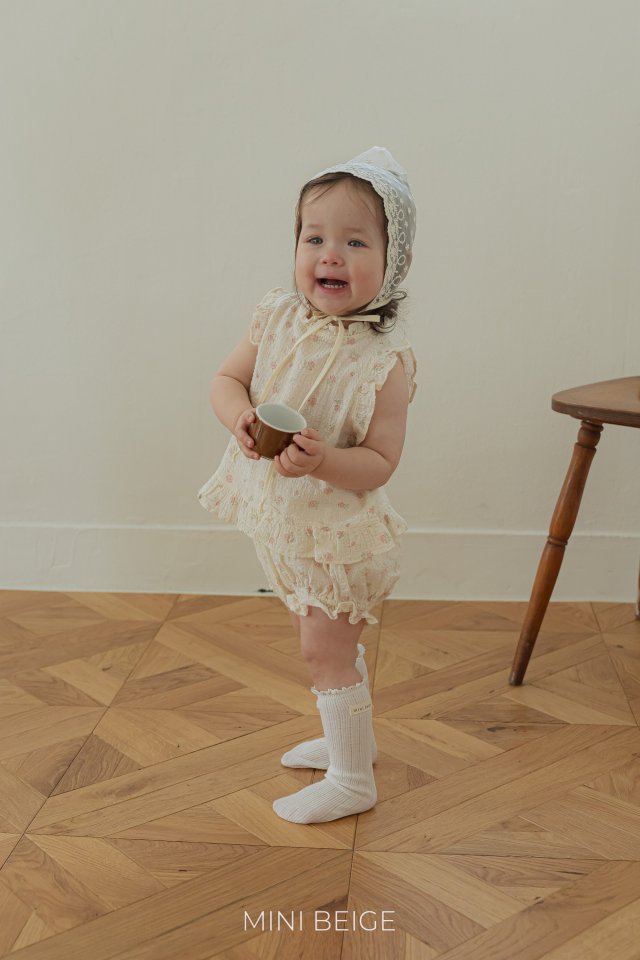 The Beige - Korean Baby Fashion - #babyclothing - 25 Frill Open Blouse Set