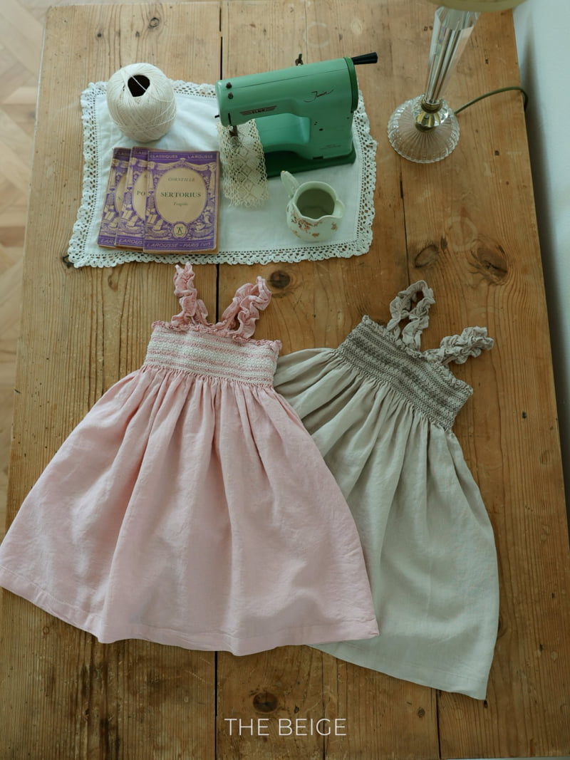 The Beige - Korean Baby Fashion - #babyfashion - Shirred Frill One-piece