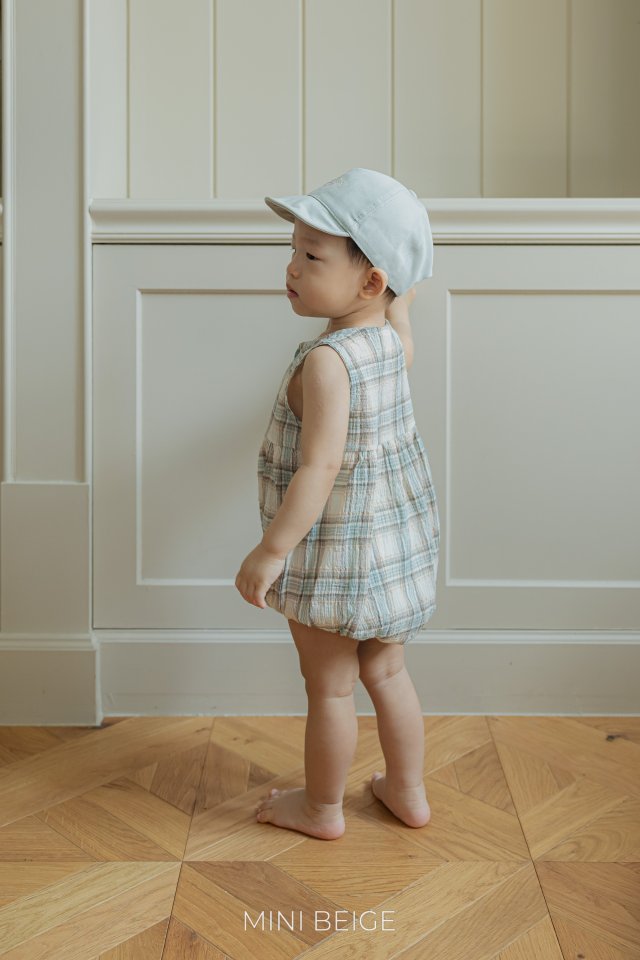 The Beige - Korean Baby Fashion - #babyfashion - Check Pintuck Sleeveless Suit - 11
