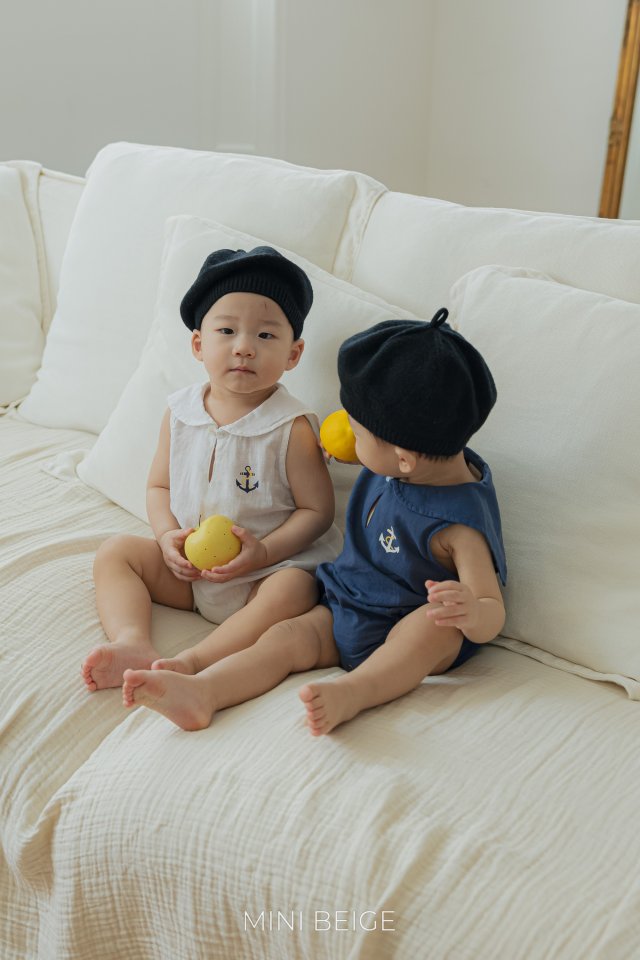 The Beige - Korean Baby Fashion - #babyfashion - Sailor Sleeveless Suit - 10