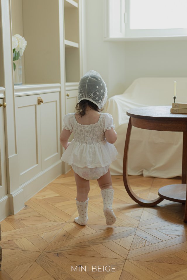 The Beige - Korean Baby Fashion - #babyfashion - Shirred Skirt Suit - 7