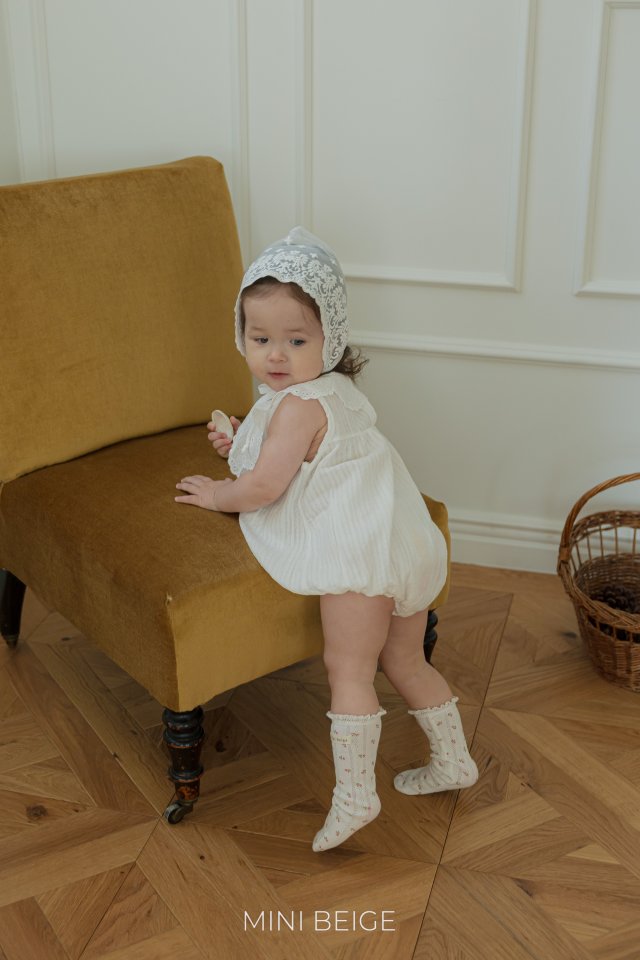 The Beige - Korean Baby Fashion - #babyfashion - 25 Lace Sleeveless Suit - 5