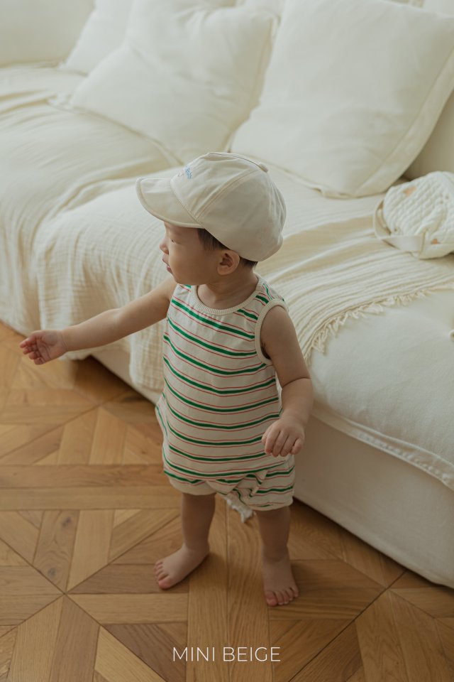 The Beige - Korean Baby Fashion - #babyclothing - Stripe Sleeveless Set - 4