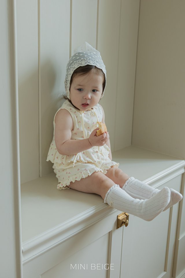 The Beige - Korean Baby Fashion - #babyfashion - Sleeveless Open Blouse Set - 3