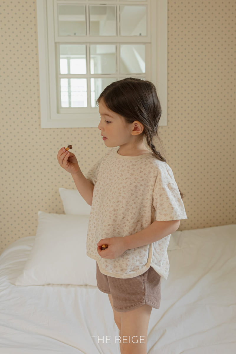 The Beige - Korean Baby Fashion - #babyfever - Flower Print Tee - 5