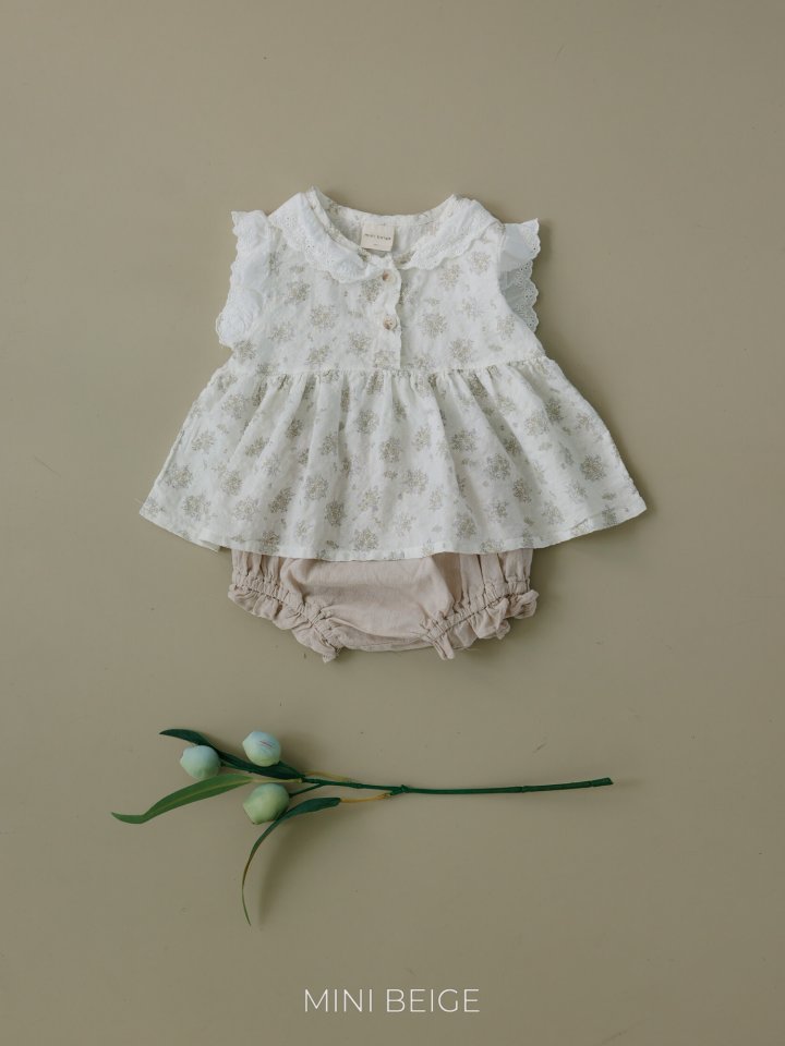 The Beige - Korean Baby Fashion - #babyfever - Plain Frill Bloomers - 10
