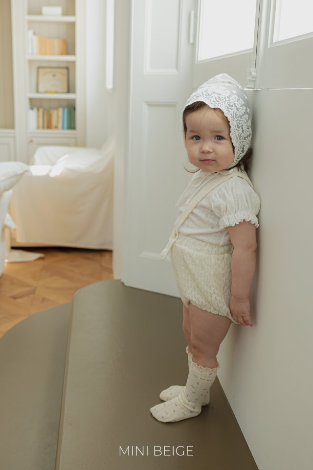 The Beige - Korean Baby Fashion - #babyfever - Overalls Jacquard Bloomers - 7