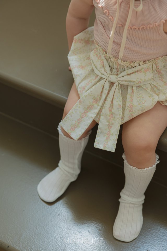The Beige - Korean Baby Fashion - #babyfever - Ribbon Frill Bloomers - 6