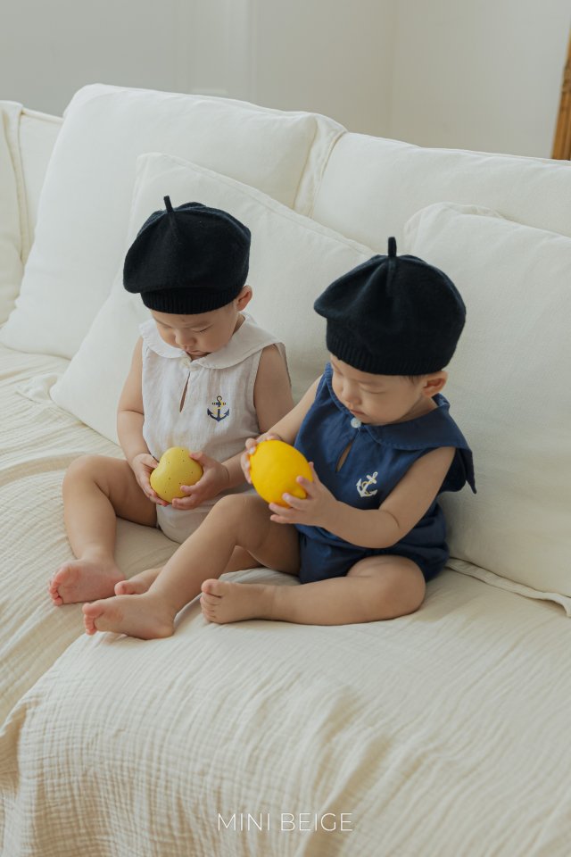 The Beige - Korean Baby Fashion - #babyfever - Sailor Sleeveless Suit - 11