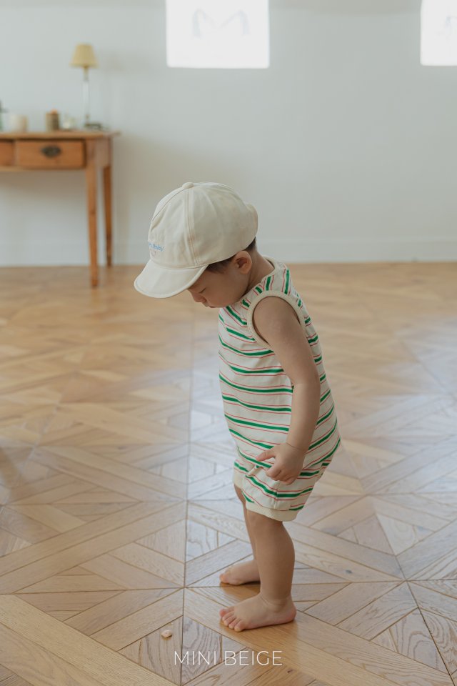 The Beige - Korean Baby Fashion - #babyfever - Stripe Sleeveless Set - 5