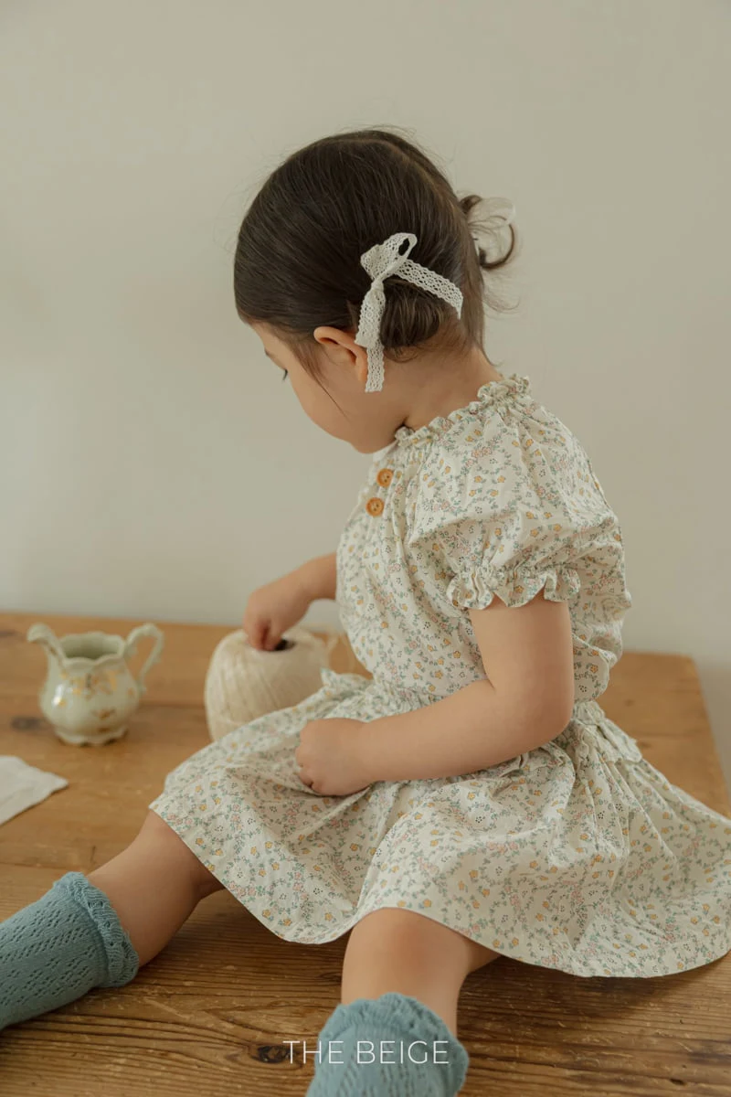 The Beige - Korean Baby Fashion - #babygirlfashion - Frill Flower Blouse - 6